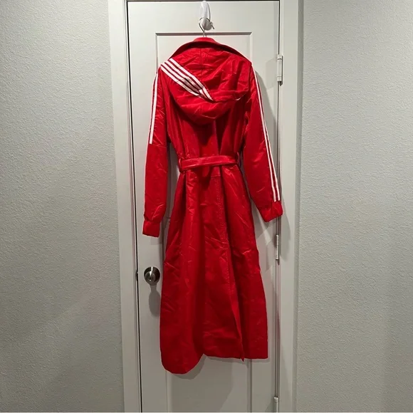 AKIRA Vibrant Red Coat with White Accents - Picture 6 of 7